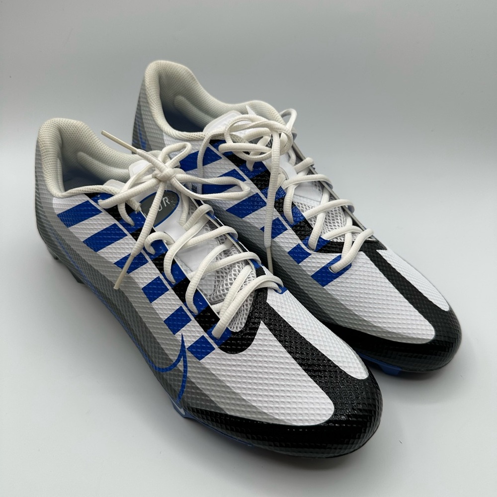Nike Football Cleats Vapor Edge Speed 360 White Blue Athletic Cleats Men’s US 14